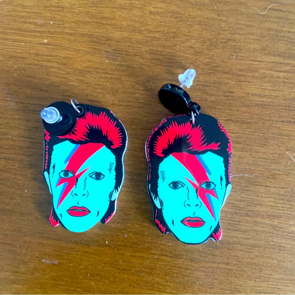 David Bowie Lightning Bolt Earrings